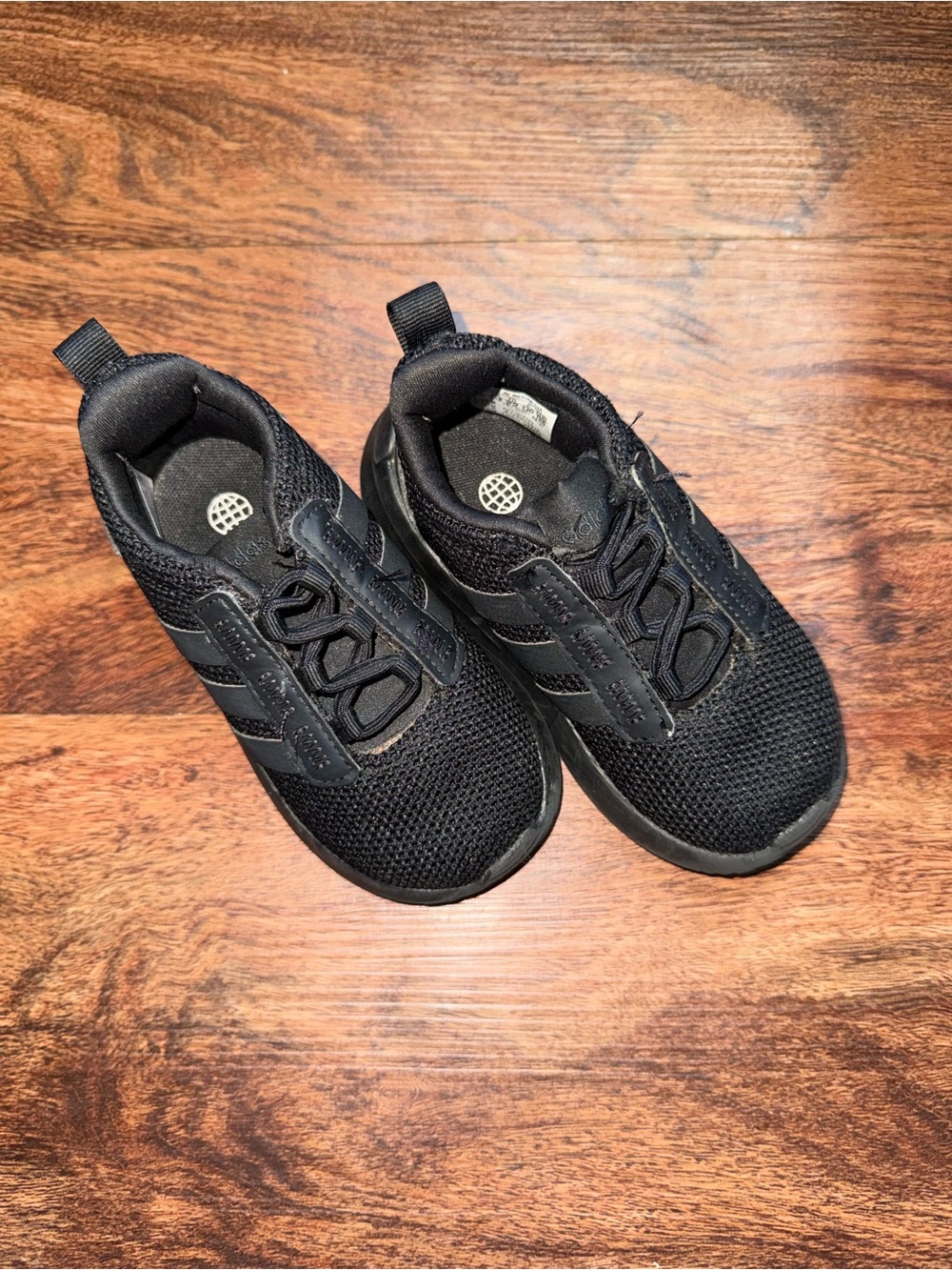 adidas Kids Black Lightweight Mesh Sneakers